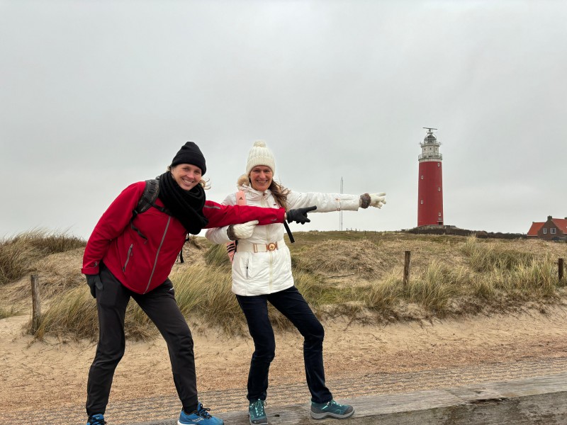 Gerda bij de start